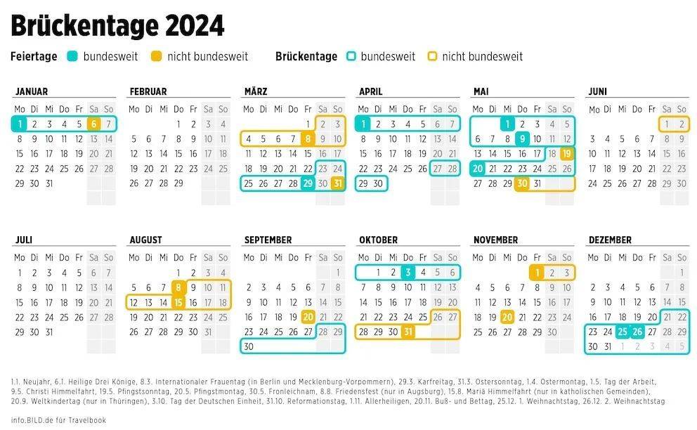 2024年德国法定节假日概览