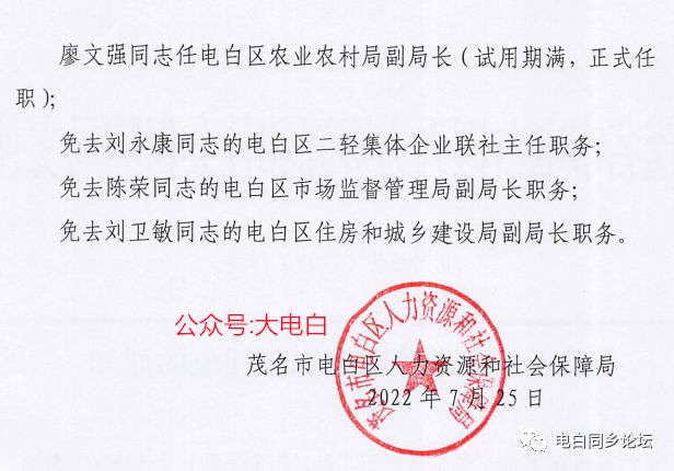 南阳洼村委会人事任命公告发布